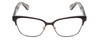 Front View of Kate Spade LADONNA Cateye Designer Reading Glasses in Blue Havana Tortoise 51 mm