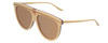 Profile View of GUCCI GG0732S 002 Unisex Oversized Sunglasses in Tan Beige/Burgundy & Brown 61mm