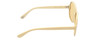 Side View of GUCCI GG0778S 007 Womens Oversized Sunglasses in Ivory Beige & Amber Yellow 63mm