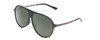 Profile View of GUCCI GG0829SA 001 Unisex Aviator Sunglasses Black/Ruthenium/Red Green/Grey 61mm