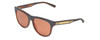 Profile View of GUCCI GG0980S 002 Unisex Cateye Sunglasses in Tortoise Havana Gold & Orange 55mm
