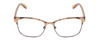 Front View of Guess by Marciano GM0318 Designer Reading Eye Glasses with Custom Cut Powered Lenses in Snakeskin Matte Brown Crystal Rose Tips Ladies Classic Full Rim Metal 52 mm