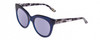 Profile View of Guess by Marciano GM0760 Ladies Cateye Sunglasses Crystal Blue Marble/Gray 54 mm