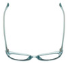 Top View of Guess GU7628 Designer Bi-Focal Prescription Rx Eyeglasses in Frosted Crystal Sky Blue Ladies Cateye Full Rim Acetate 52 mm