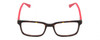 Front View of Harley Davidson HD0127T Designer Bi-Focal Prescription Rx Eyeglasses in Tortoise Havana Gold Brown Red Unisex Square Full Rim Acetate 48 mm