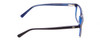 Side View of Harley Davidson HD0133T Designer Progressive Lens Prescription Rx Eyeglasses in Navy Blue White Triple Layer Unisex Square Full Rim Acetate 47 mm