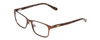 Profile View of Harley Davidson HD0136T Designer Single Vision Prescription Rx Eyeglasses in Matte Bronze Brown Unisex Square Full Rim Metal 48 mm