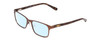 Profile View of Harley Davidson HD0136T Designer Blue Light Blocking Eyeglasses in Matte Bronze Brown Unisex Square Full Rim Metal 48 mm