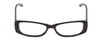 Front View of Harley Davidson HD0515 Designer Reading Eye Glasses with Custom Cut Powered Lenses in Glossy Black Crystals Ladies Oval Full Rim Acetate 52 mm