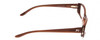 Side View of Harley Davidson HD0515 Lady Oval Designer Glasses in Caramel Brown Crystals 52mm