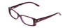 Profile View of Harley Davidson HD0515 Designer Single Vision Prescription Rx Eyeglasses in Purple Crystal Fade Crystals Ladies Oval Full Rim Acetate 52 mm