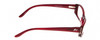 Side View of Harley Davidson HD0515 Designer Single Vision Prescription Rx Eyeglasses in Maroon Red Crystals Ladies Oval Full Rim Acetate 52 mm