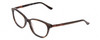 Profile View of Harley Davidson HD0523 Designer Progressive Lens Prescription Rx Eyeglasses in Tortoise Havana Gold Brown Ladies Classic Full Rim Acetate 52 mm
