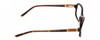 Side View of Harley Davidson HD0537 Designer Reading Eye Glasses with Custom Cut Powered Lenses in Tortoise Havana Brown Rose Gold Ladies Oval Full Rim Acetate 54 mm