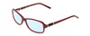Profile View of Harley Davidson HD0537 Designer Progressive Lens Blue Light Blocking Eyeglasses in Burgundy Red Ladies Oval Full Rim Acetate 54 mm