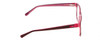 Side View of Harley Davidson HD0546 Designer Blue Light Blocking Eyeglasses in Burgundy Red Rose Pink Ladies Classic Full Rim Acetate 53 mm