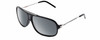 Profile View of Carrera COOL Unisex Aviator Designer Sunglasses in Black Silver Metal/Grey 65 mm