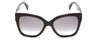 Front View of Gucci GG0459S Women's Cateye Designer Sunglasses Gloss Black/Gray Gradient  54mm