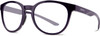 Profile View of Smith Optics Eastbank Designer Progressive Lens Blue Light Blocking Eyeglasses in Crystal Midnight Purple Ladies Round Full Rim Acetate 52 mm