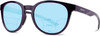 Profile View of Smith Optics Eastbank Designer Progressive Lens Blue Light Blocking Eyeglasses in Crystal Midnight Purple Ladies Round Full Rim Acetate 52 mm