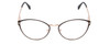 Front View of Tom Ford FT5573-B Womens Cateye Designer Reading Glasses in Black Rose Gold 55mm