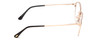Side View of Tom Ford FT5573-B Designer Single Vision Prescription Rx Eyeglasses in Black Rose Gold Ladies Cateye Full Rim Metal 55 mm