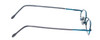 Side View of Flex Plus Collection KIDS 102 Designer Blue Light Blocking Eyeglasses in Electric Satin Blue Unisex Oval Full Rim Metal 46 mm