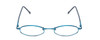 Front View of Flex Plus Collection KIDS 102 Designer Blue Light Blocking Eyeglasses in Electric Satin Blue Unisex Oval Full Rim Metal 46 mm
