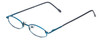 Profile View of Flex Plus Collection KIDS 102 Designer Blue Light Blocking Eyeglasses in Electric Satin Blue Unisex Oval Full Rim Metal 46 mm