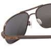 Close Up View of REVO Freeman Unisex Aviator Full Rim Designer Sunglass Brown/Graphite Grey 58 mm