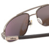Close Up View of REVO Nash Unisex Full Rim Designer Sunglasses in Gunmetal Silver/Blue Water 61mm