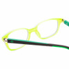 Close Up View of Marvel KIDS HUE1SM Hulk Graphic Designer Single Vision Prescription Rx Eyeglasses in Black White Neon Green Triple Layered Unisex Classic Full Rim Acetate 46 mm