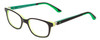 Profile View of Marvel KIDS HUE1SM Hulk Graphic Designer Blue Light Blocking Eyeglasses in Black White Neon Green Triple Layered Unisex Classic Full Rim Acetate 46 mm