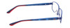 Side View of Marvel KIDS SME8 Spiderman Graphic Designer Blue Light Blocking Eyeglasses in Royal Blue Red Unisex Rectangle Full Rim Metal 50 mm