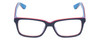 Front View of Marvel KIDS SME901 Spiderman Graphic Designer Single Vision Prescription Rx Eyeglasses in Navy Red White Blue Stripe Unisex Classic Full Rim Acetate 48 mm