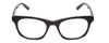 Front View of Jones New York J229 Designer Progressive Lens Prescription Rx Eyeglasses in Black Ladies Oval Full Rim Acetate 48 mm