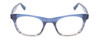 Front View of Jones New York J229 Women's Oval Full Rim Designer Reading Glasses in Blue 48 mm