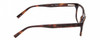Side View of Jones New York J229 Designer Single Vision Prescription Rx Eyeglasses in Tortoise Texture Havana Brown Gold Ladies Oval Full Rim Acetate 48 mm