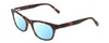 Profile View of Jones New York J229 Designer Blue Light Blocking Eyeglasses in Tortoise Texture Havana Brown Gold Ladies Oval Full Rim Acetate 48 mm
