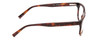 Side View of Jones New York J229 Designer Blue Light Blocking Eyeglasses in Tortoise Havana Brown Gold Ladies Oval Full Rim Acetate 48 mm