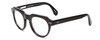 Profile View of Ernest Hemingway H4816 Designer Progressive Lens Prescription Rx Eyeglasses in Shiny Black Unisex Round Full Rim Acetate 48 mm