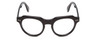 Front View of Ernest Hemingway H4816 Designer Progressive Lens Prescription Rx Eyeglasses in Shiny Black Unisex Round Full Rim Acetate 48 mm
