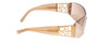 Side View of Celine SC1093-300C Unisex Rimless Sunglasses Nude Blush/Pink Gold Flash Mirror 60 mm