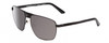 Profile View of MASERATI MS50602 Unisex Aviator Sunglasses Matte Black Titanium/Smoke Grey 58 mm