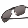 Close Up View of MASERATI MS50602 Unisex Aviator Sunglasses Matte Black Titanium/Smoke Grey 58 mm