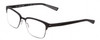 Profile View of Costa Del Mar 3012-01 Designer Reading Eye Glasses with Custom Cut Powered Lenses in Matte Black Grey Unisex Square Full Rim Stainless Steel 52 mm