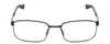 Front View of Costa Del Mar 3003-04 Designer Reading Eye Glasses with Custom Cut Powered Lenses in Satin Navy Blue Matte Grey Black Unisex Oval Full Rim Metal 53 mm