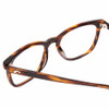 Close Up View of Costa Del Mar 2002-01 Designer Reading Eye Glasses with Custom Cut Powered Lenses in Brown Tortoise Havana Unisex Cat Eye Full Rim Acetate 53 mm