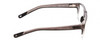Side View of Costa Del Mar 8014-03 Designer Blue Light Blocking Eyeglasses in Matte Grey Clear Crystal Unisex Rectangular Full Rim Acetate 57 mm
