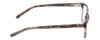 Side View of Jones New York J227 Designer Progressive Lens Blue Light Blocking Eyeglasses in Grey Marble Horn Ladies Square Full Rim Acetate 48 mm